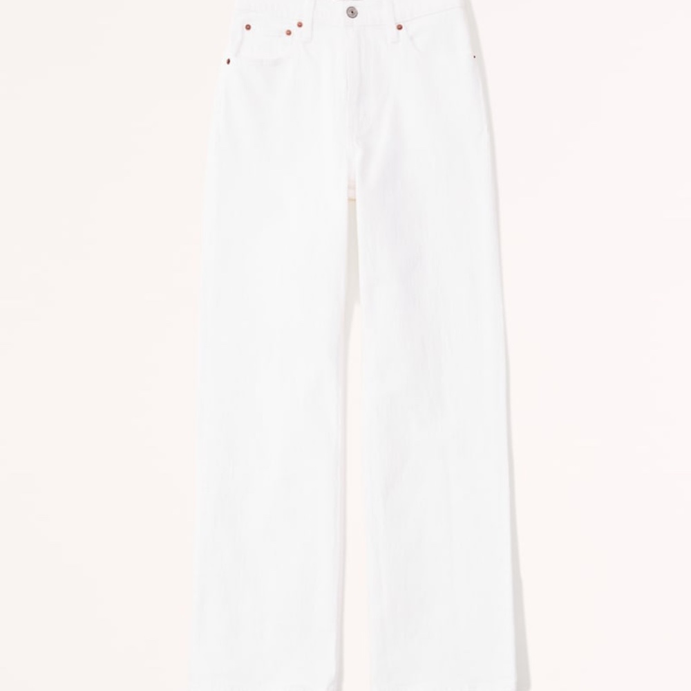 Abercrombie White High Rise 90s Relaxed Jean